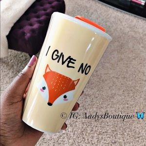 NEW “I GIVE NO FOX” DOUBLE WALLED DIAMOND CUP